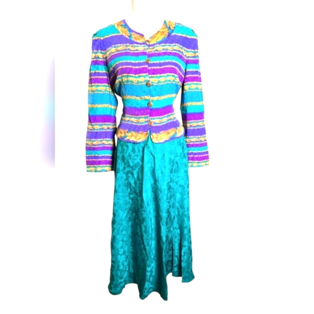 Elizabeth Scott Blazer and Emerald Green Skirt